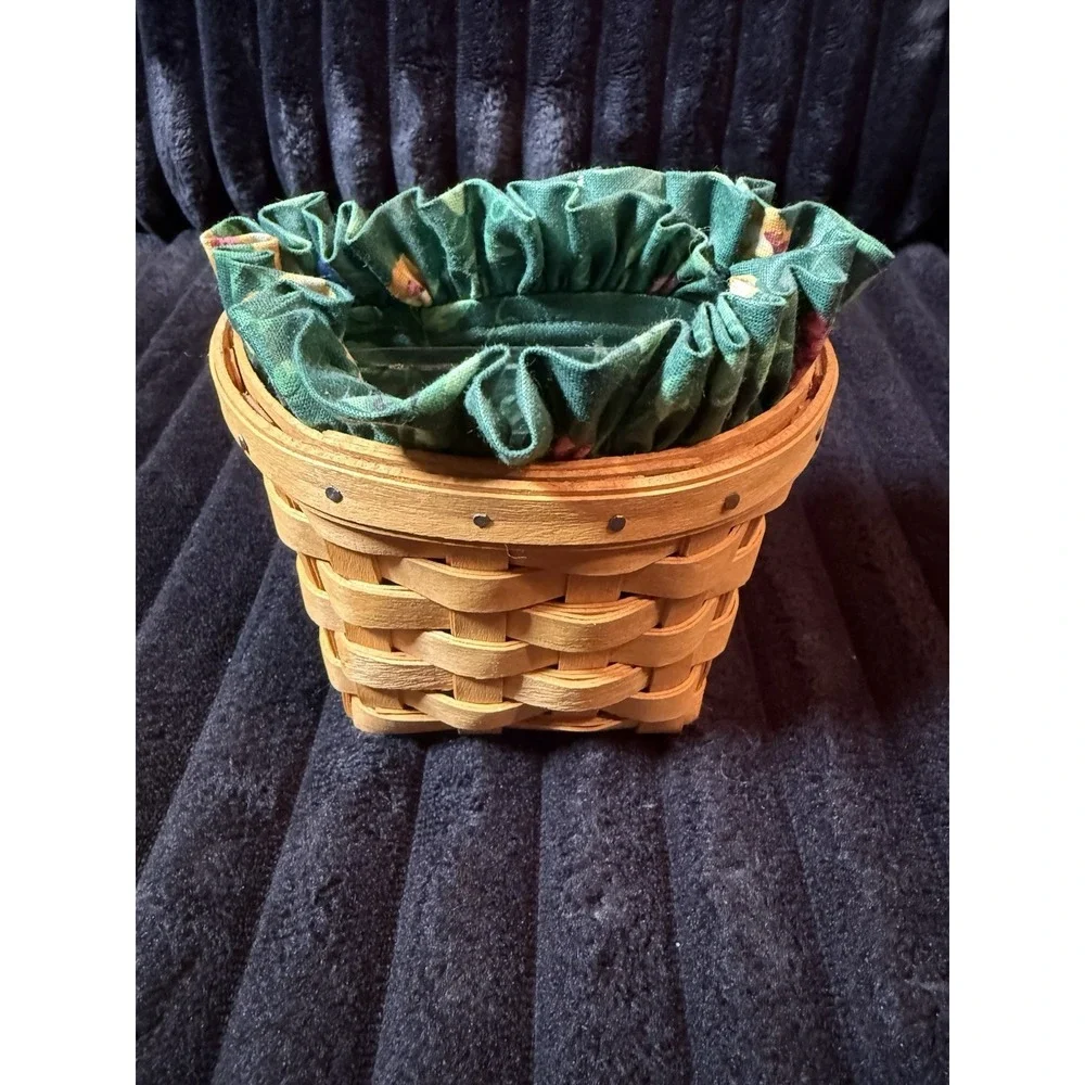 1998 MINI LONGABERGER WALL HANGING / FREE STANDING BASKET W/ PROTECTOR/‎ Liner